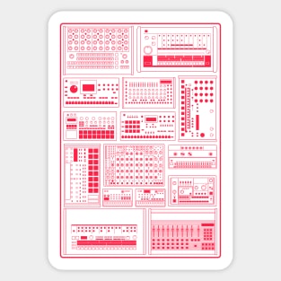 Drum Machine Synth Collection  Red Sticker